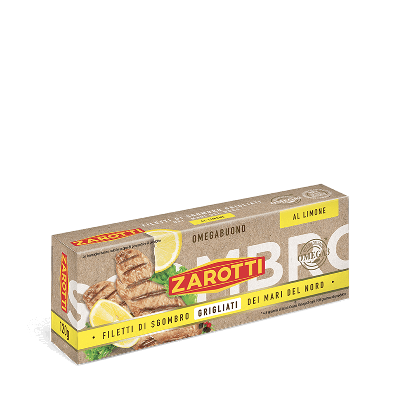 Filetti di sgombro grigliato* con limone in olio delicato