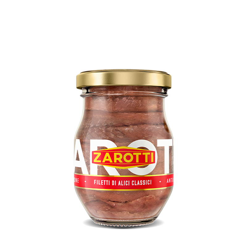 Filetti di alici distesi in olio di oliva
