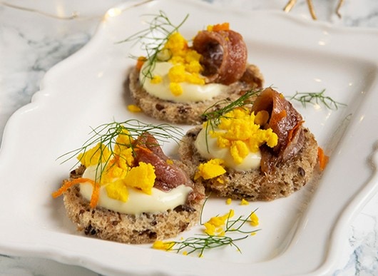 Canapè delle feste con le Alici del Cantabrico