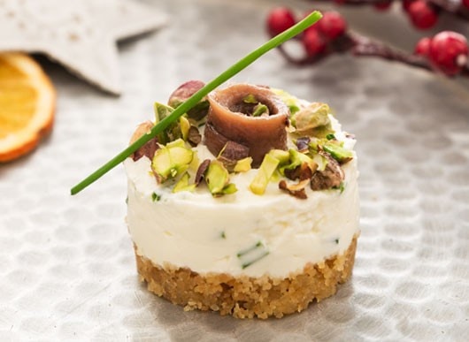 Mini cheesecake salate alle alici