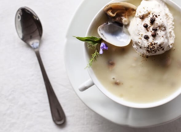 Vellutata di patate e vongole Zarotti