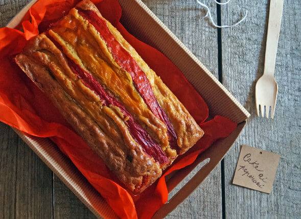 Cake ai peperoni e pasta di acciughe Zarotti