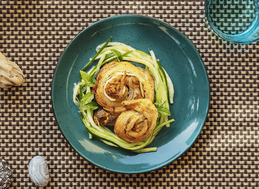 Rotolo di sfoglia “furba” ripieno di filetti di tonno e zucchine
