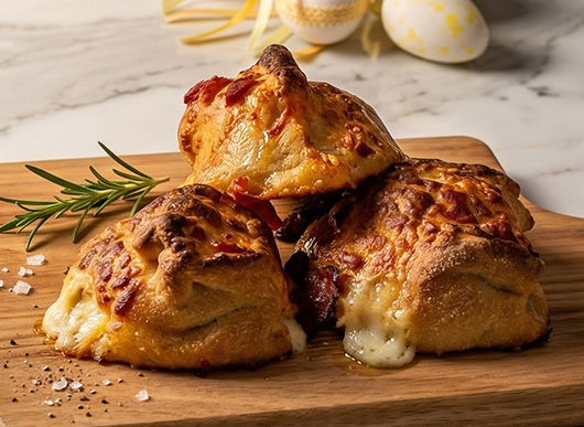 Palline di pizza ripiene con filetti di alici
